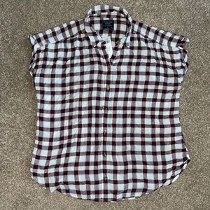 Abercrombie & Fitch short sleeve, plaid flannel. Size large.